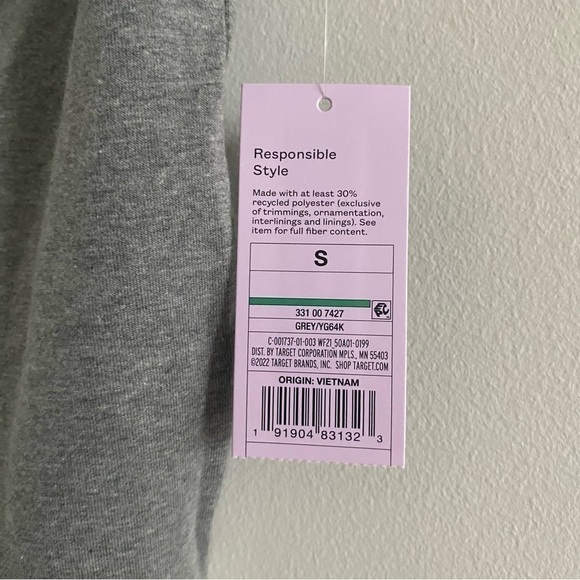 Wild FABLE NWT Slim Fit Cropped Cami Tank Top Basic Grey - Picture 6 of 10